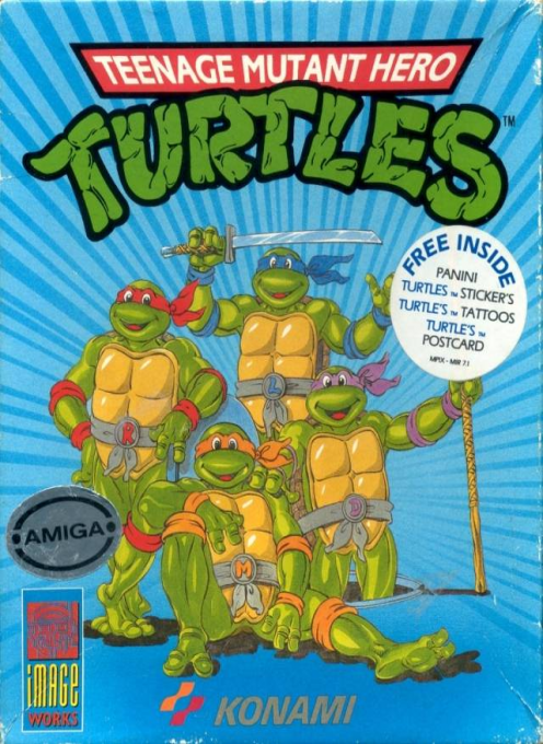 Teenage Mutant Hero Turtles box art for Amiga